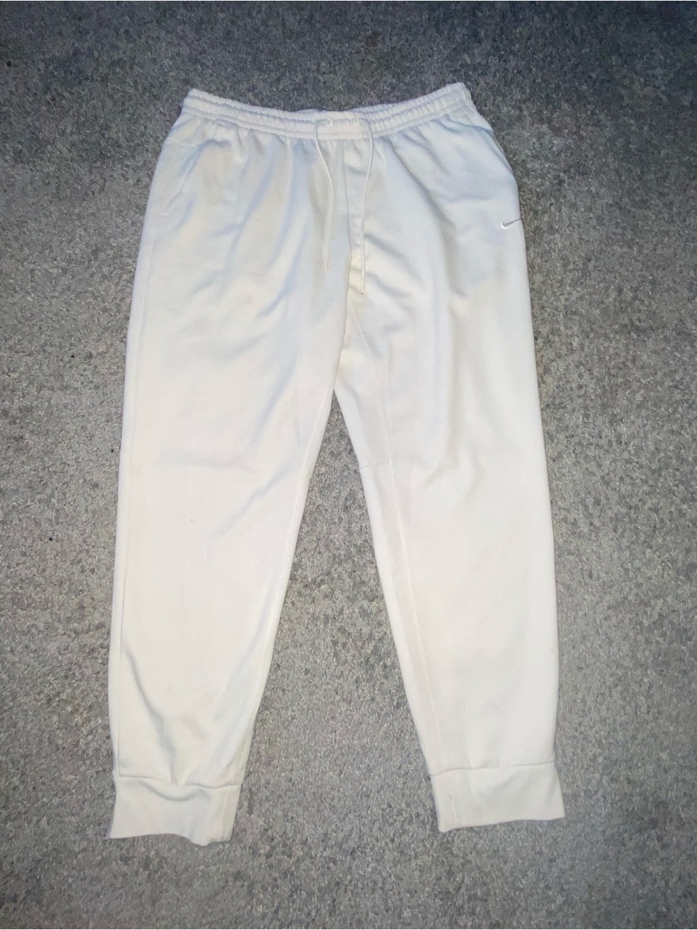 Nike White Drawstring Jogger Pants